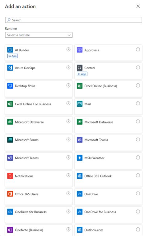 Power Automate Control Action に対する画像結果