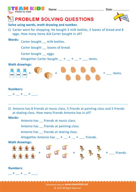 Afbeeldingsresultaten voor Math Problem Solving Worksheets for Kids
