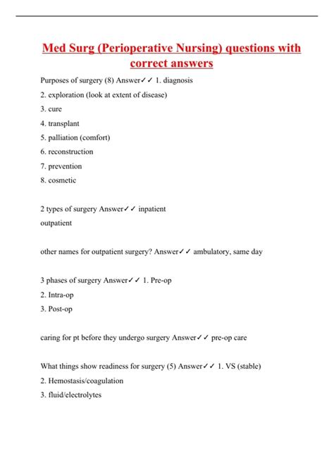 Image result for Nursing Question. Answer From Med Surg