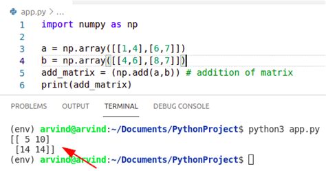 Matrix Addition Python 的图像结果