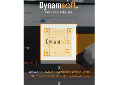Scanner JavaScript/HTML5 માટે ઇમેજ પરિણામ