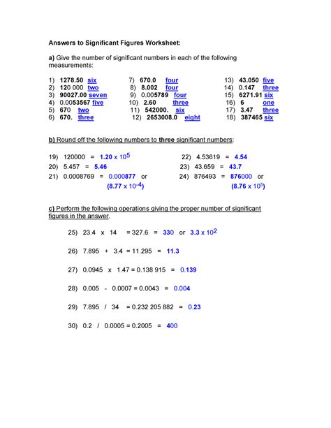 Afbeeldingsresultaten voor Significant Figures Practice Worksheet