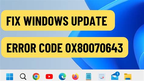 Image result for Windows Update Error Code 0X80070643