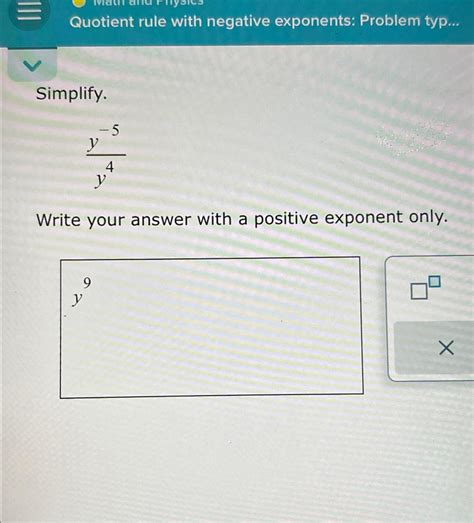 Résultat d’images pour Quotient Rule with Negative Exponents Problems
