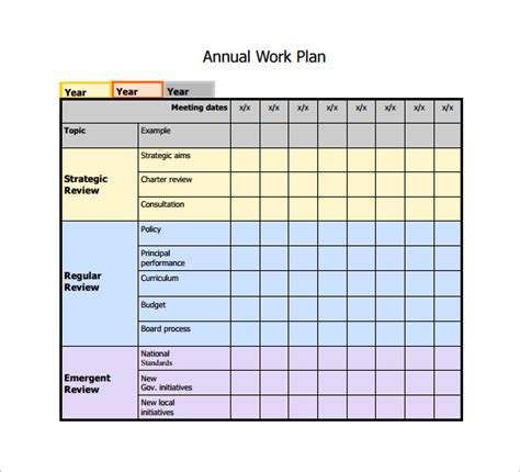 Work Plan Sample PDF に対する画像結果