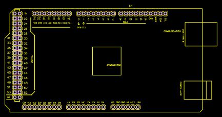 Toradh íomhá ar Arduino Mega PCB Drawing