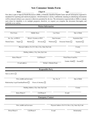 Toradh íomhá ar Consumer Intake Form