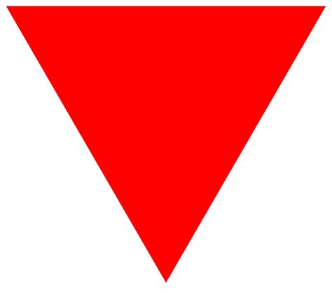 Red Triangle, Abstract Symbol, Vibrant Hue, Triangular Form, Geometric ...
