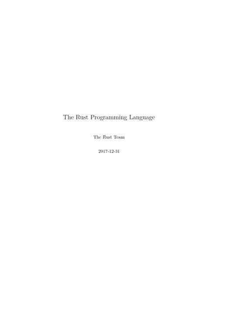 Image result for The Rust Programming Language Book Edition 2 Excerpts