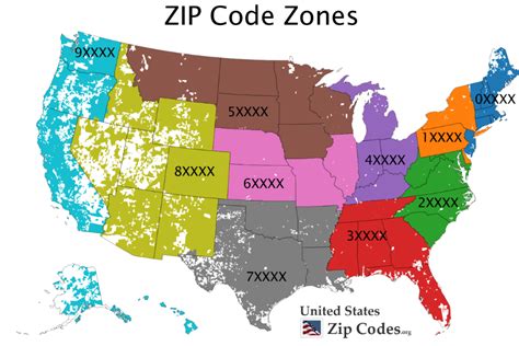 Image result for Zip Code Regions Map