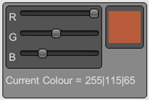 Unity Color Slider に対する画像結果