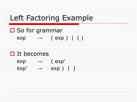 Image result for Remove Left Factoring