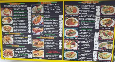 Taco King menu in Azusa, California, USA