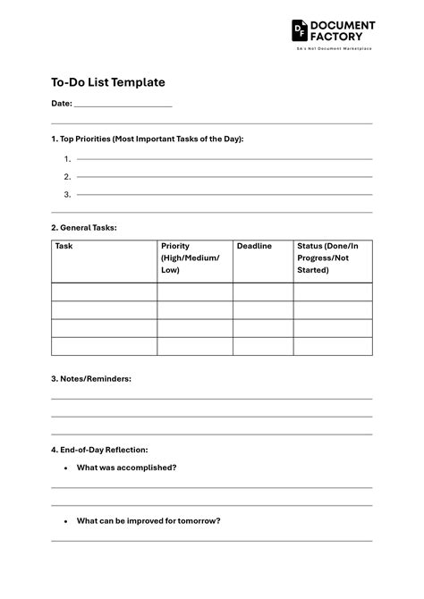 Image result for Free Sample to Do List Template