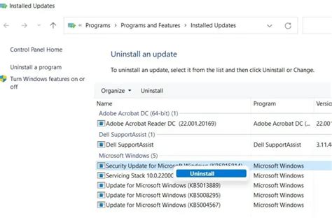 Afbeeldingsresultaten voor How to Uninstall a Windows Update