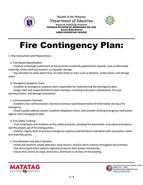 Toradh íomhá ar Contingency Plan Sample Bush Fire