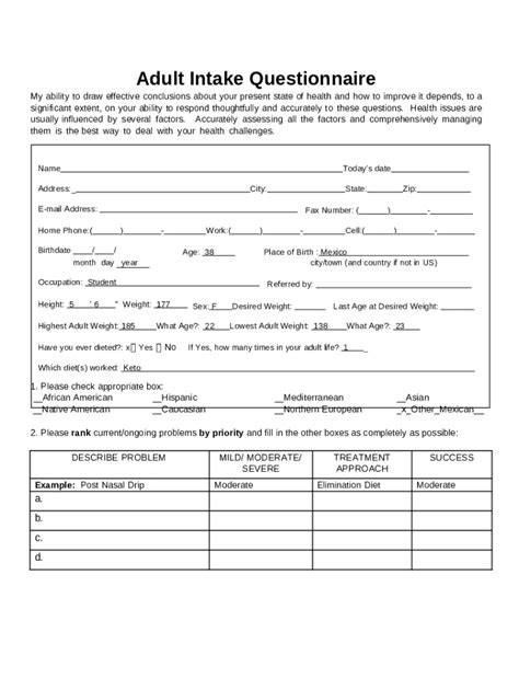 Image result for Functional Medicine Intake Form