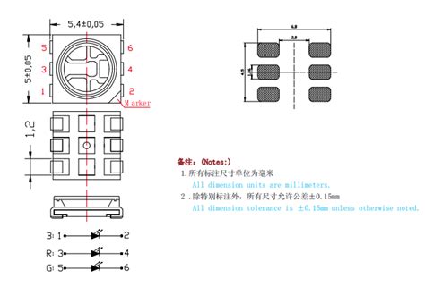 Image result for SMD RGB LED Pinout