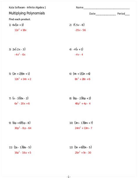 Image result for Addition of Polynomials Worksheet