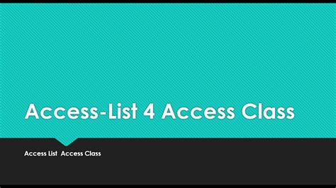 Image result for Access Class