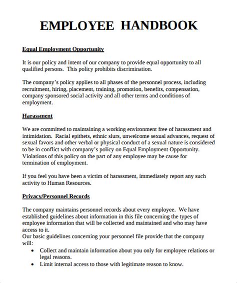 Image result for Basic Employee Handbook