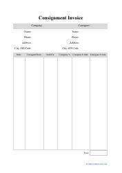 Toradh íomhá ar Consignment Note Template PDF