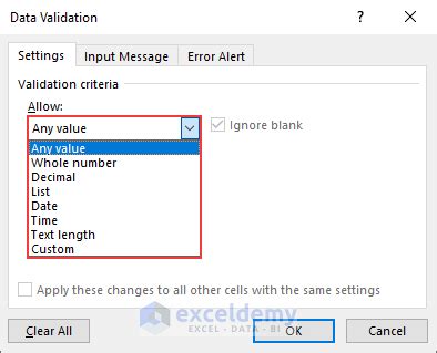 Image result for Data Validation Dialogue