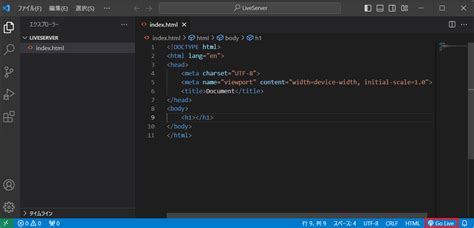 Visual Studio Code HTML Go Live に対する画像結果