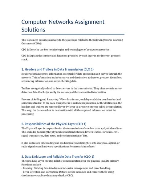 Image result for Computer Network Assignment PDF