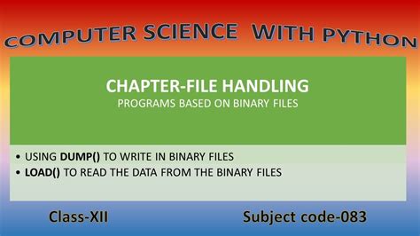 Image result for Binary File in Python Class 12