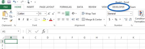 Image result for Show Developer Excel