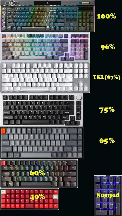 Types of Keyboard Sizes に対する画像結果