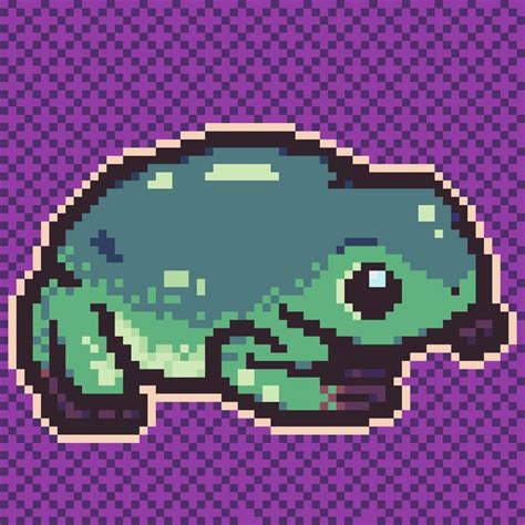 Pixel Frog in Pixel Art Style