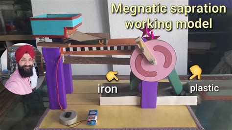 Magnetic Separation working model | 10th class working science model ...
