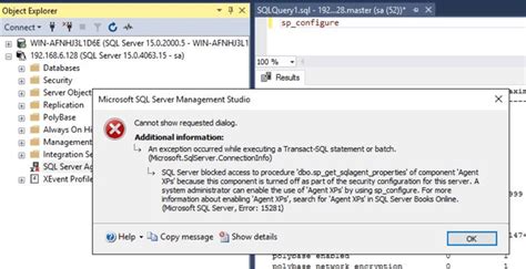Afbeeldingsresultaten voor SQL Server Agent XPS Enable