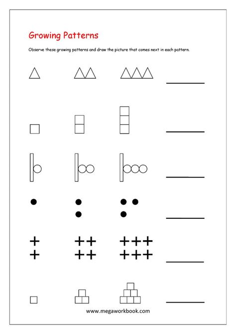 Image result for Growing Patterns Grade 2 Worksheets