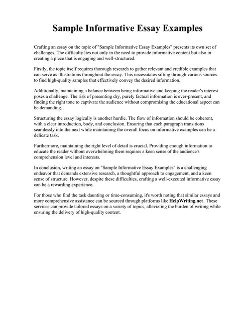 Image result for Informative Essay Thesis Examples