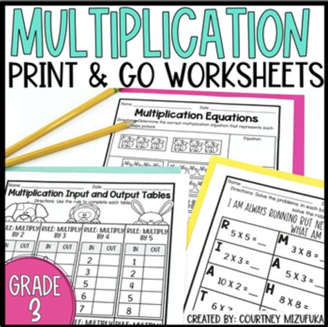 Image result for Third Grade Math Worksheets Multiplication