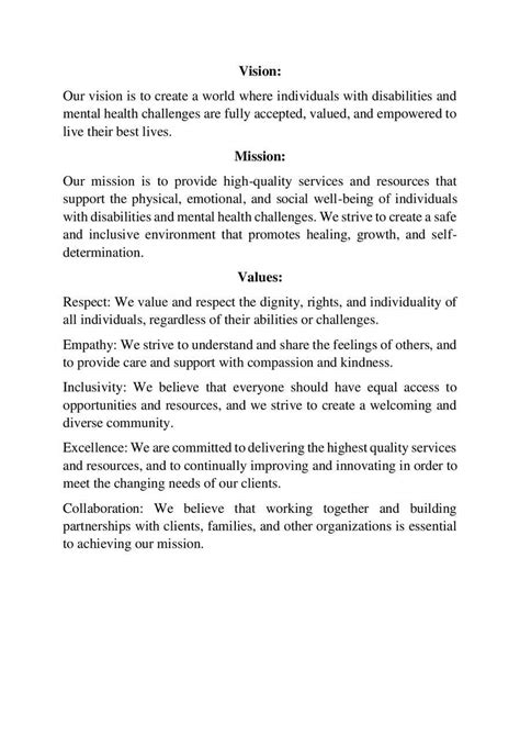 Toradh íomhá ar Examples of Facility Mission Statements