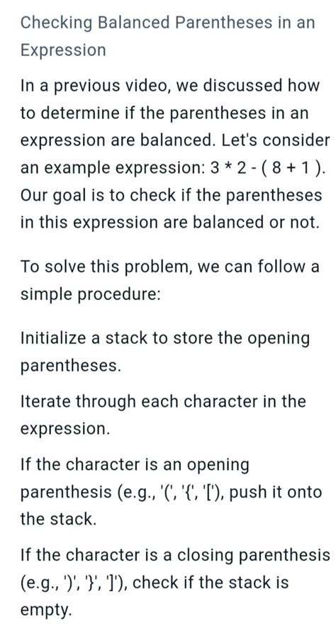 Image result for Parenthesis Checker Using Stack Easy C Code with Output