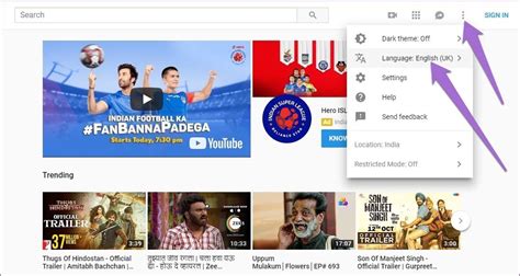 Image result for Change YouTube Language