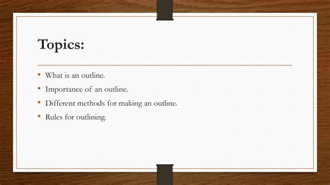 Image result for Outlining Method Definition