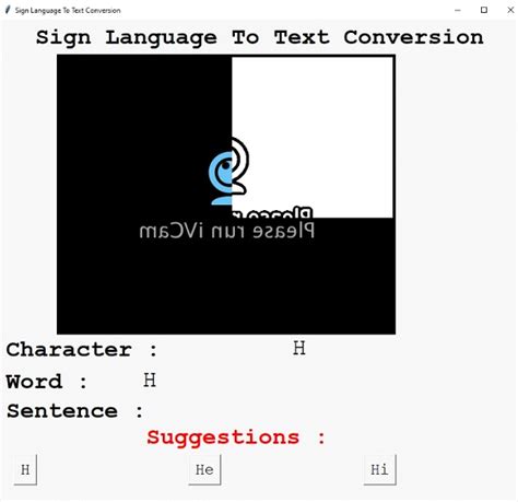 Sign Language to Text Converter Using Python に対する画像結果