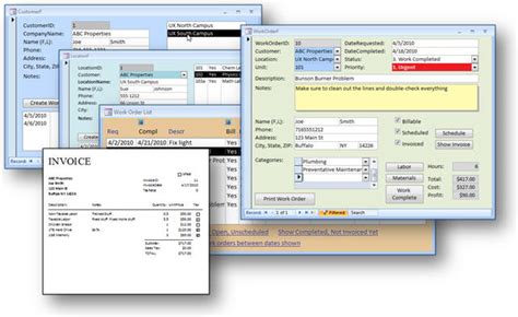 Image result for Microsoft Access Work Order Database