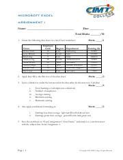 Image result for Excel Assignment