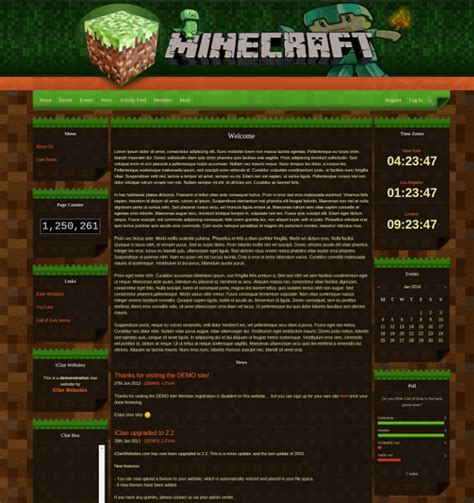 Minecraft Simple Background for Website に対する画像結果