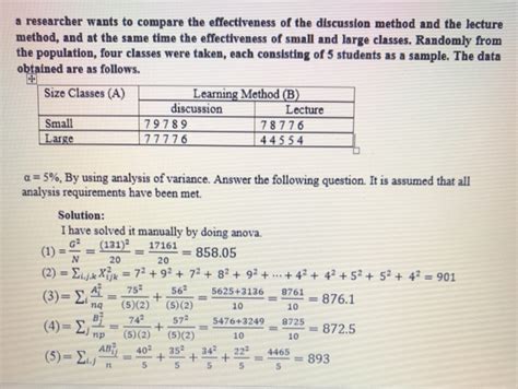 Two-Way Anova Problem に対する画像結果