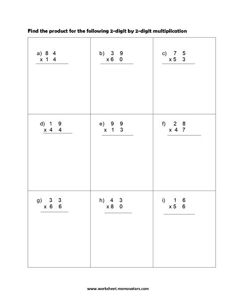 Image result for Double-Digit Multiplication Worksheets PDF