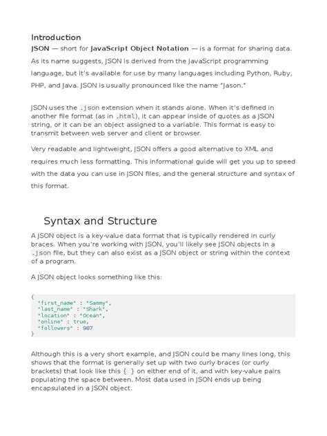 Image result for Elements of a JSON File