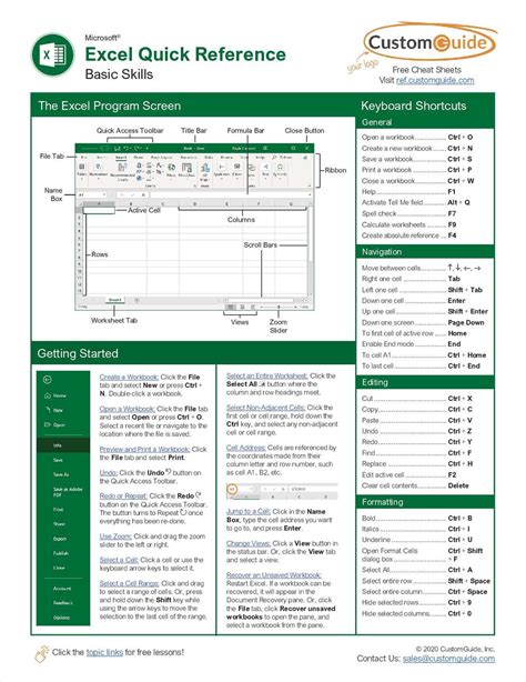 Toradh íomhá ar Reference Guide Template Excel